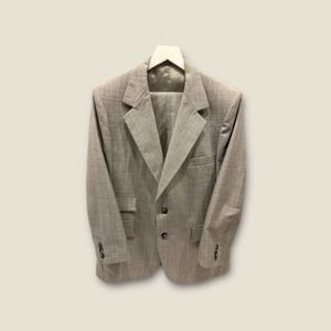 Vintage Montgomery Wards 3 Piece Suit Textured Fabric Gray